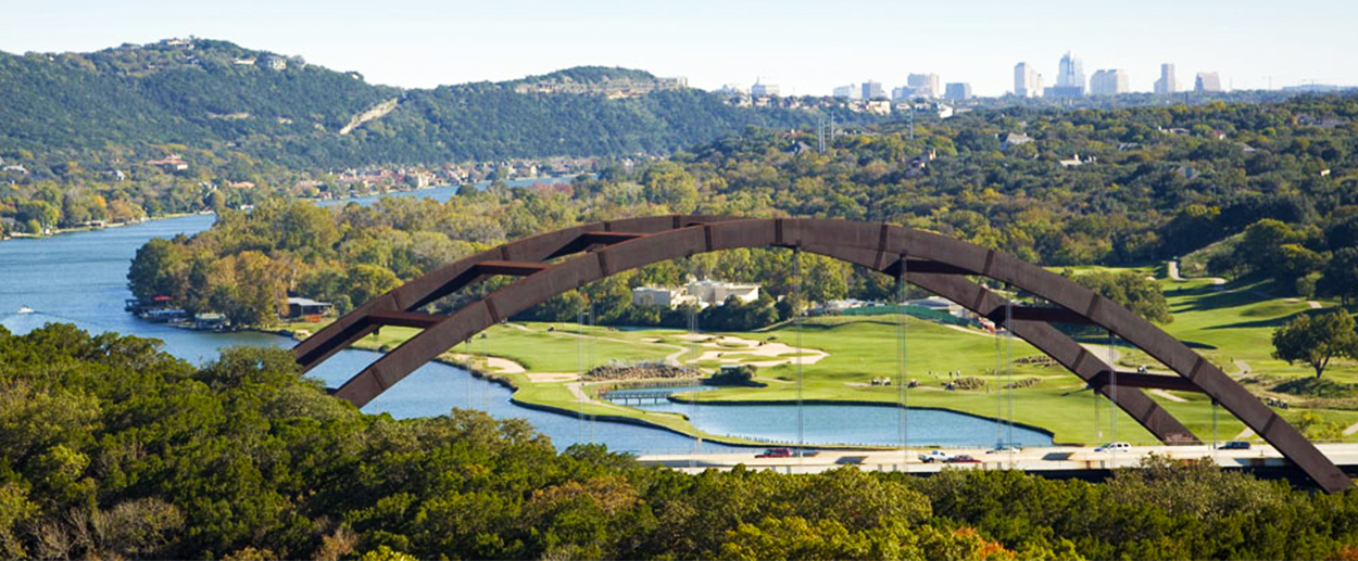 Austin Texas Landscape Showing Bridge