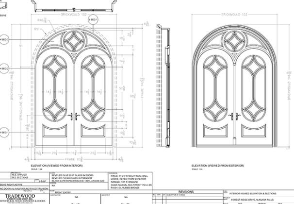 Hand Tooled Factory Door